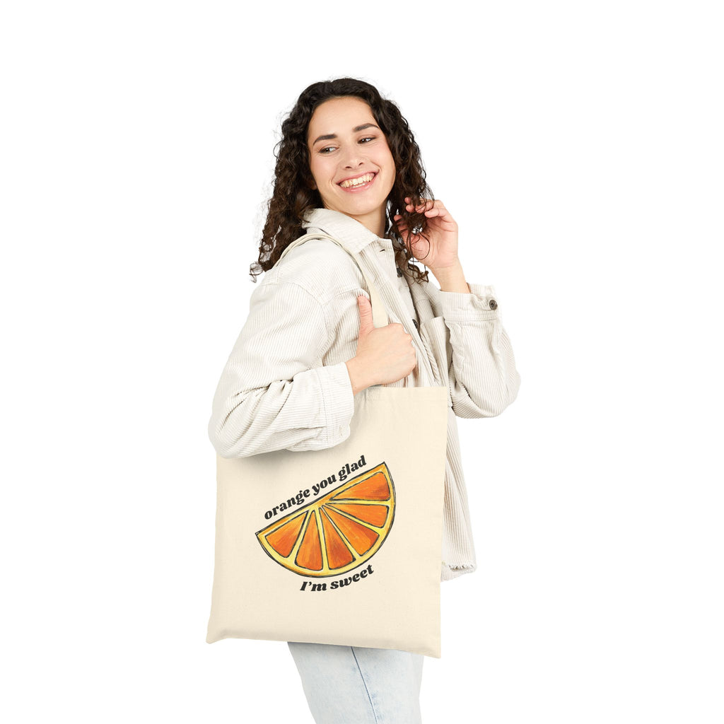 Sweet Pun Tote Bag, Orange You Glad I'm Sweet