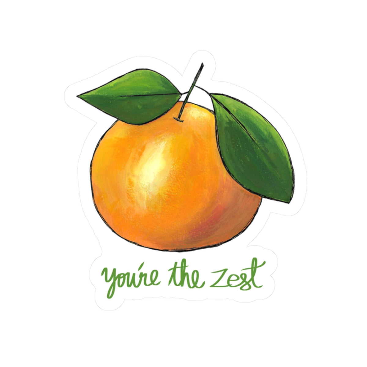 You're The Zest Orange Pun Sticker