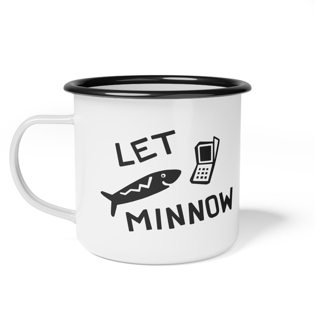 Classic Camping Mug with Pun 'Let Minnow'