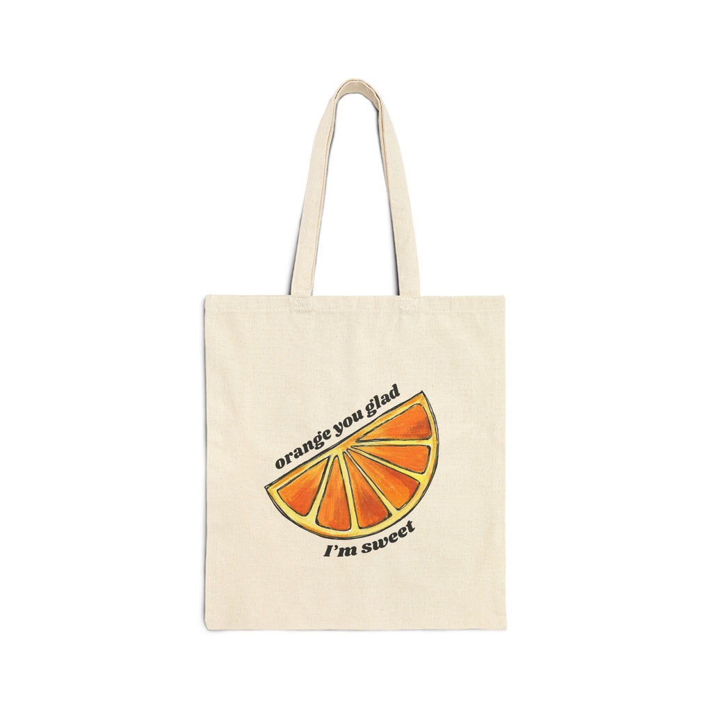 Sweet Pun Tote Bag, Orange You Glad I'm Sweet
