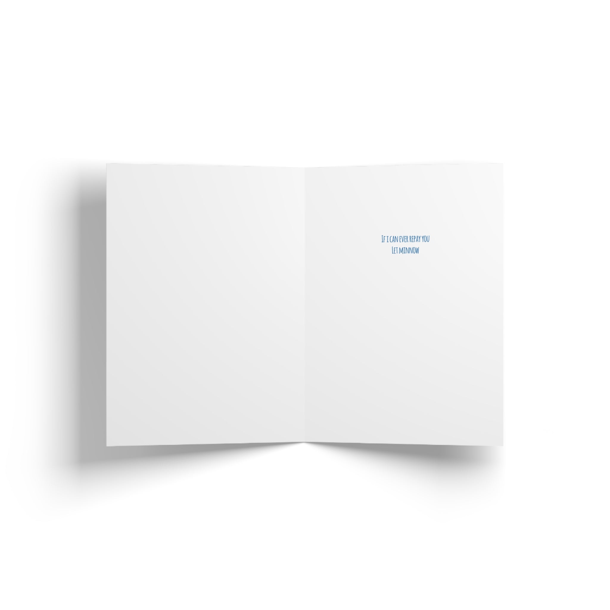 Let Minnow Thank You Card