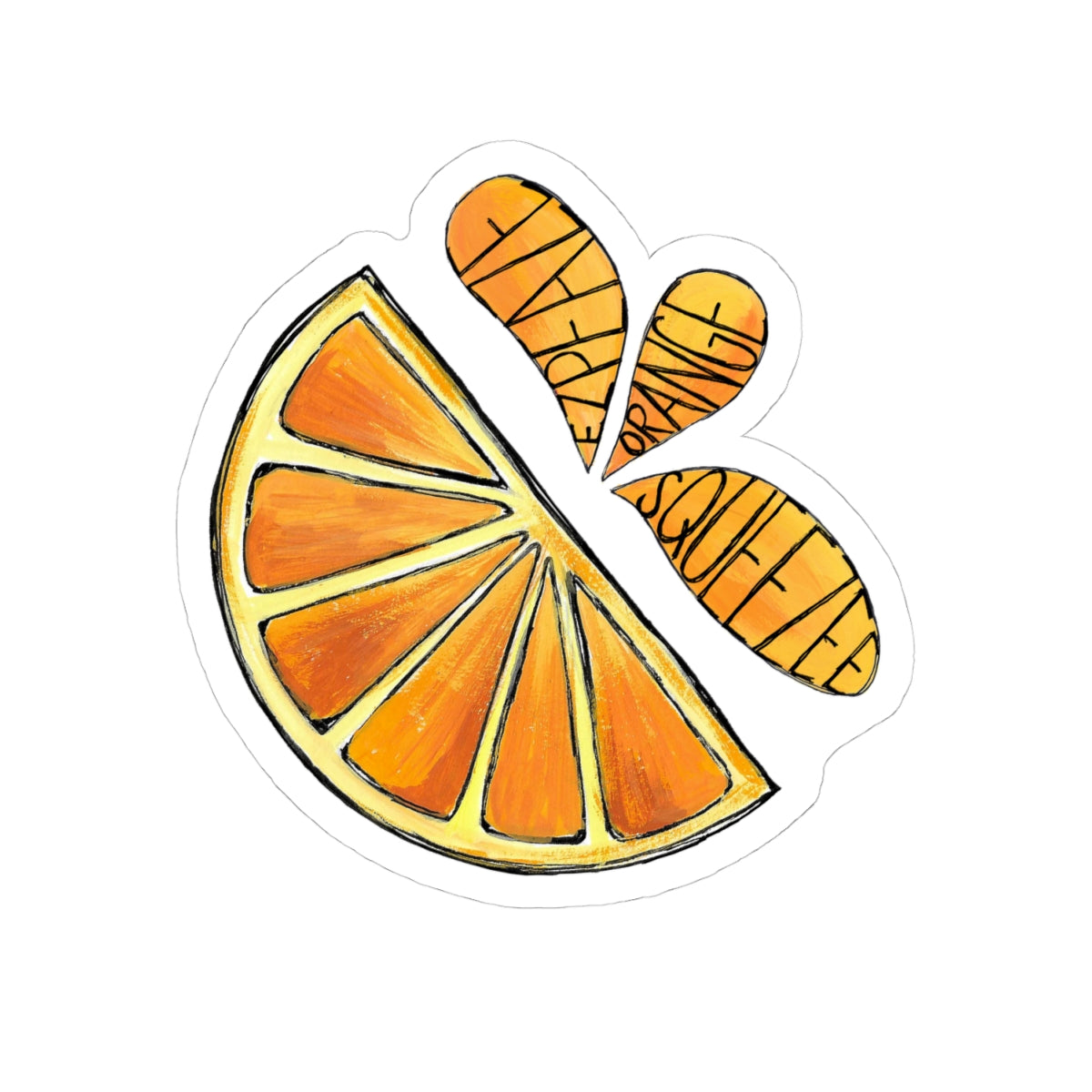 E Z Peas E Orange Squeeze E Sticker