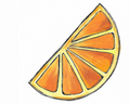 Handmade Orange Print
